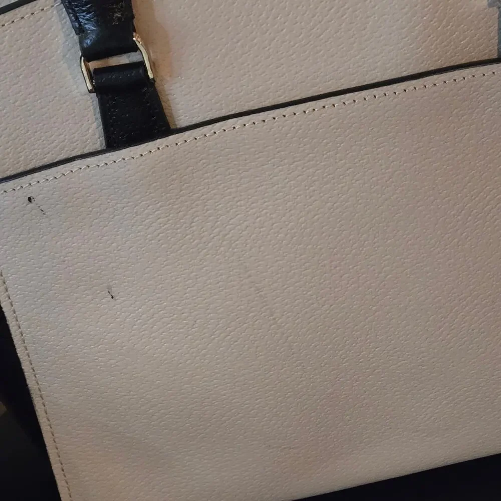 Kate Spade New York Jeanne Satchel Handbag Warm Vellum/Beige front panel